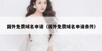 国外免费域名申请（国外免费域名申请条件）