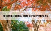 推特是正经软件吗（推特是正经软件吗知乎）