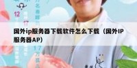 国外ip服务器下载软件怎么下载（国外IP服务器AP）