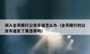 误入全天限行公交车道怎么办（全天限行的公交车道走了算违章吗）