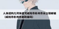 人体结构几何体速写咸阳市彬州市水口镇邮编（咸阳市彬州市邮政编码）