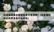 抖音是赞多还是粉丝多才有钱呢?（抖音里的粉丝和赞多有什么好处）