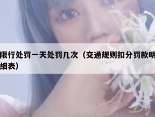 限行处罚一天处罚几次（交通规则扣分罚款明细表）