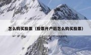 怎么购买股票（股票开户后怎么购买股票）