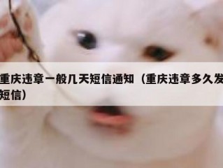 重庆违章一般几天短信通知（重庆违章多久发短信）