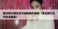 重庆限行规定处罚细则图片最新（重庆限行处罚标准最新）