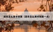 派币怎么用才划算（派币怎么用才划算一点）