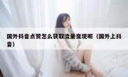 国外抖音点赞怎么获取流量变现呢（国外上抖音）