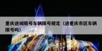 重庆进城限号车辆限号规定（进重庆市区车辆限号吗）