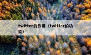 twitter的作用（twitter的功能）