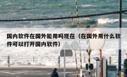 国内软件在国外能用吗现在（在国外用什么软件可以打开国内软件）