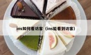 ins如何看访客（ins能看到访客）