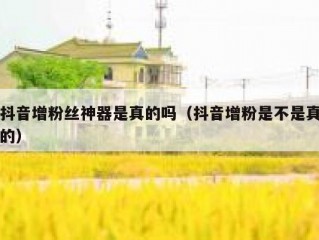 抖音增粉丝神器是真的吗（抖音增粉是不是真的）
