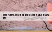 重庆违章处理点查询（重庆违章处理点查询官网）