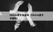 tiktok属于抖音吗（tiktok属于中国吗）