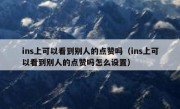 ins上可以看到别人的点赞吗（ins上可以看到别人的点赞吗怎么设置）