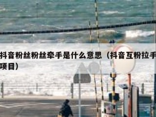 抖音粉丝粉丝牵手是什么意思（抖音互粉拉手项目）