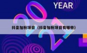 抖音加粉项目（抖音加粉项目有哪些）