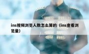 ins视频浏览人数怎么算的（ins查看浏览量）