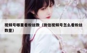 视频号哪里看粉丝数（微信视频号怎么看粉丝数量）