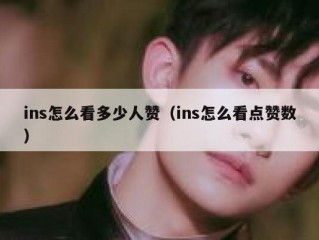 ins怎么看多少人赞（ins怎么看点赞数）