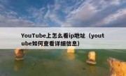 YouTube上怎么看ip地址（youtube如何查看详细信息）