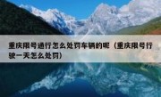 重庆限号通行怎么处罚车辆的呢（重庆限号行驶一天怎么处罚）
