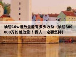 油管10w播放量能有多少收益（油管300000万的播放量!!!做人一定要坚持）