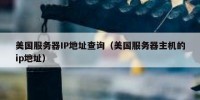 美国服务器IP地址查询（美国服务器主机的ip地址）