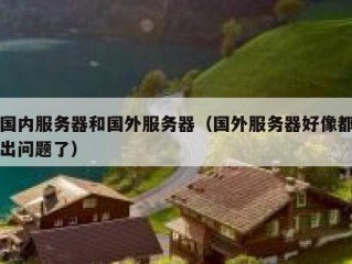 国内服务器和国外服务器（国外服务器好像都出问题了）