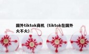国外tiktok商机（tiktok在国外火不火）