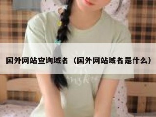 国外网站查询域名（国外网站域名是什么）