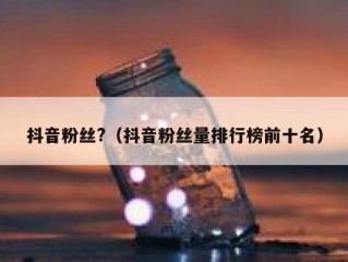 抖音粉丝?（抖音粉丝量排行榜前十名）