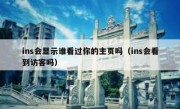 ins会显示谁看过你的主页吗（ins会看到访客吗）