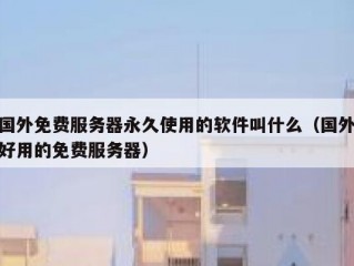 国外免费服务器永久使用的软件叫什么（国外好用的免费服务器）