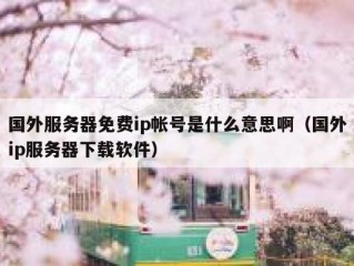 国外服务器免费ip帐号是什么意思啊（国外ip服务器下载软件）