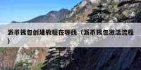 派币钱包创建教程在哪找（派币钱包激活流程）