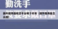 国外服务器租赁平台哪个好用（国外服务器怎么租）
