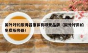 国外好的服务器推荐有哪些品牌（国外好用的免费服务器）