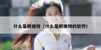 什么是刷推特（什么是刷推特的软件）