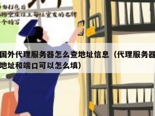 国外代理服务器怎么查地址信息（代理服务器地址和端口可以怎么填）
