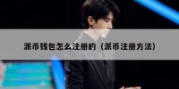 派币钱包怎么注册的（派币注册方法）