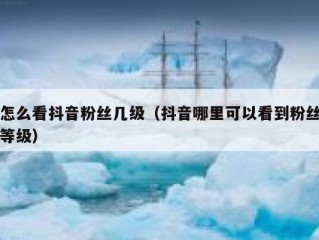 怎么看抖音粉丝几级（抖音哪里可以看到粉丝等级）