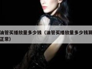 油管买播放量多少钱（油管买播放量多少钱算正常）