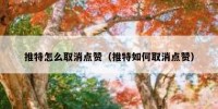 推特怎么取消点赞（推特如何取消点赞）