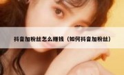 抖音加粉丝怎么赚钱（如何抖音加粉丝）