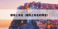 推特上有名（推特上有名的博主）