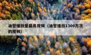 油管播放量最高视频（油管播放1300万次的视频）