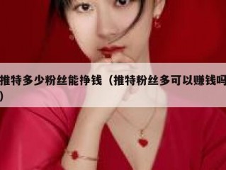 推特多少粉丝能挣钱（推特粉丝多可以赚钱吗）