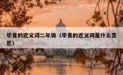 毕竟的近义词二年级（毕竟的近义词是什么意思）